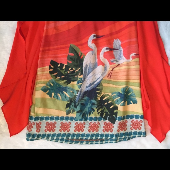 4 small Eva Franco Anthropologie orange dress - Picture 6 of 12